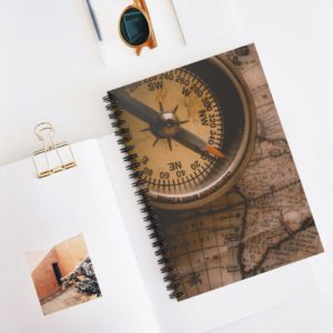 Travel Map Spiral Notebook - Ruled Line | What's Your Adventure