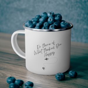 Enamel Camping Mug | Do More of What Makes You Happy! | Sea Turtle